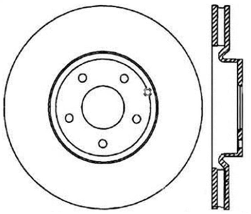 StopTech SportStop 6/02-08 Nissan 350Z / 8/02-04 Infiniti G35 Slotted &amp; Drilled Rear Left Rotor