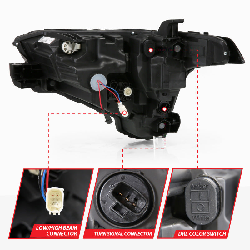 ANZO 22-24 Toyota Tundra (w/Factory LED Refl.) Z-Series Full LED Proj Headlights - Pass. Side ONLY