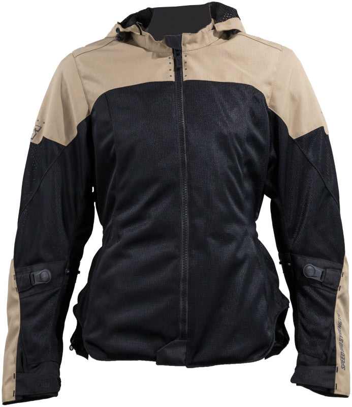 Speed and Strength Starstruck Mesh Jacket Trench Tan/Black Womens - Small