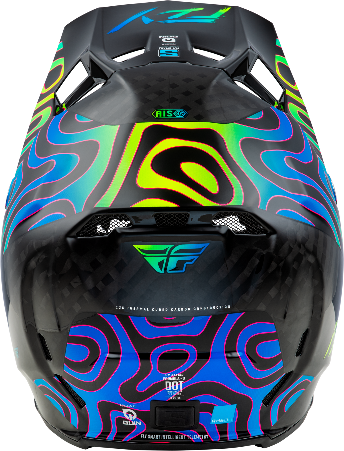 Formula S Carbon Zen Helmet Black Carbon/Blue/Yellow Lg
