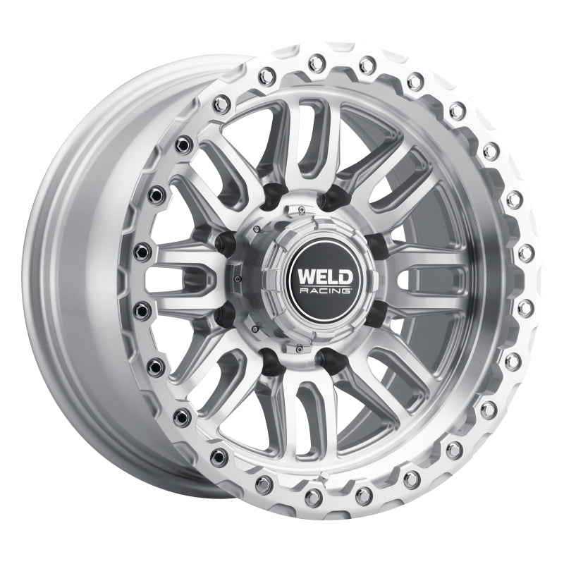 Weld Off-Road Swift 17x9in - 5x114.3 / 5x127 BP - ET-12 78.1mm CB Gloss Silver Machined Wheel &amp; Ring