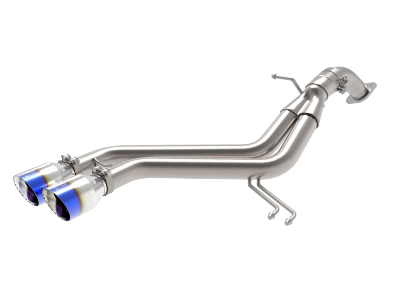 aFe Takeda 13-17 Hyundai Veloster L4-1.6L 2-1/2in 304 SS Axle-Back Exhaust w/ Blue Flame Tips