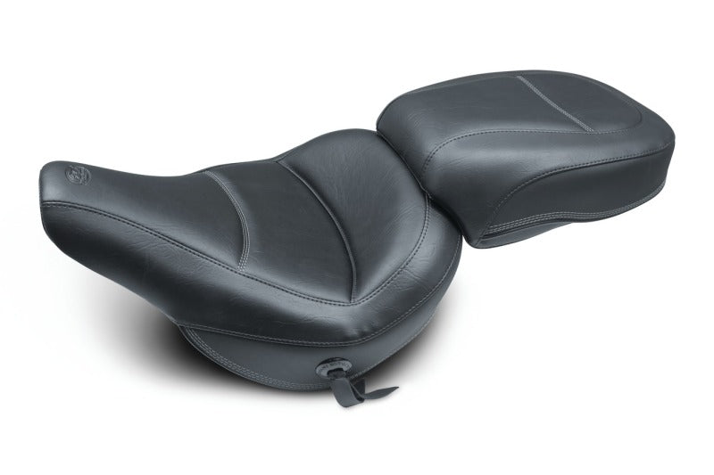 Mustang 18-21 Harley Heritage Classic &amp; Deluxe Standard Touring Passenger Seat - Black