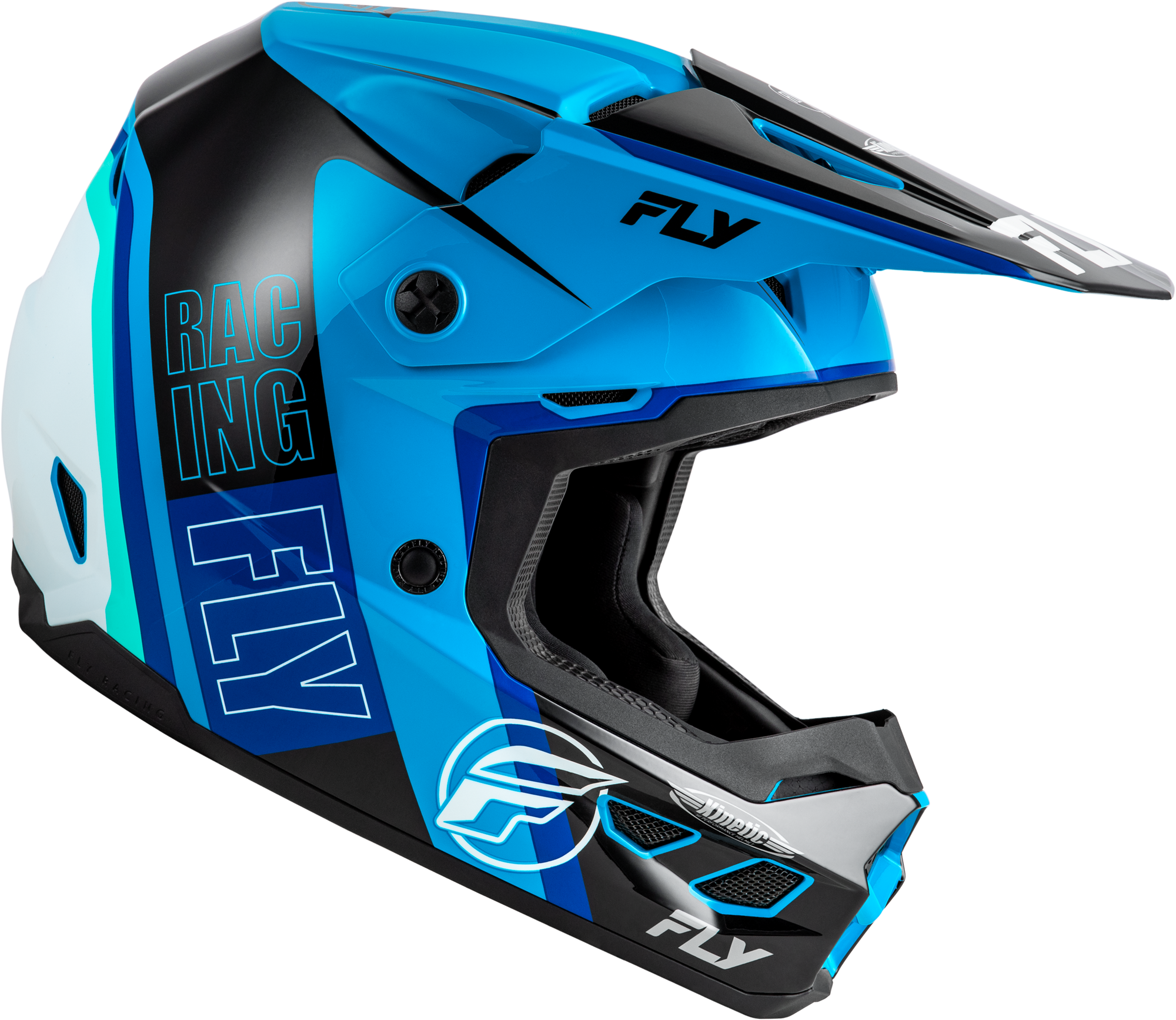 Kinetic Rally Helmet Blue/Black/White 2x