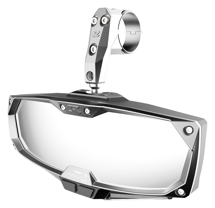 HALO-RA LED REAR VIEW MIRROR W/CAST BEZEL - 2"