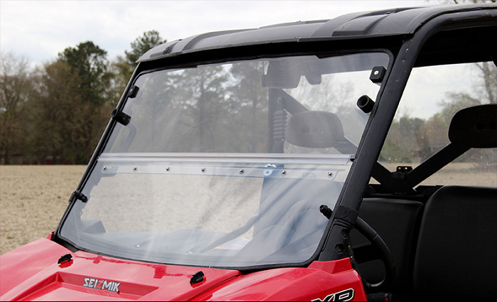 WINDSHIELD-VERSA-FOLD POLYCARBONATE FITS 1.75" ROUND TUBE