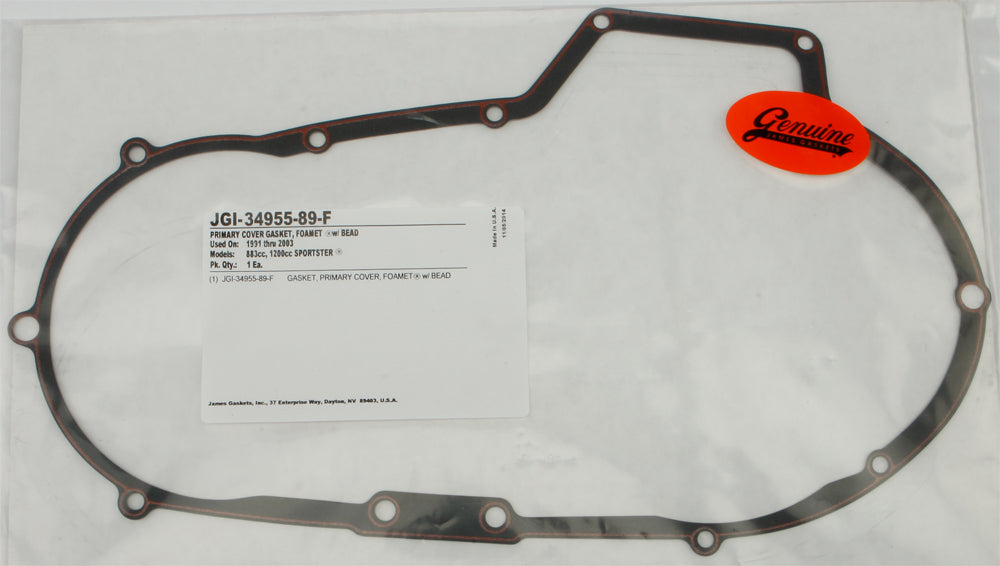 Gasket Primary Cover Xl Foam 1/Pk 34955 89 F
