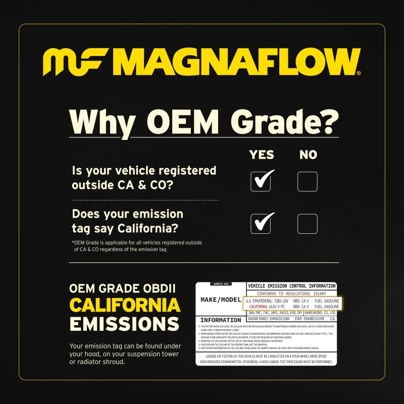 MagnaFlow 07-12 Sentra L4 2.5 OEM Underbody Direct Fit Converter