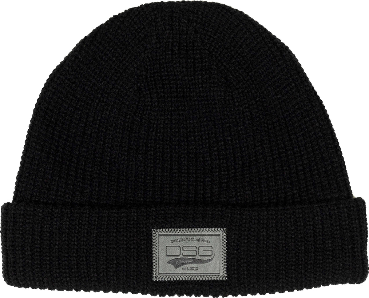 Cap Knit Beanie Black