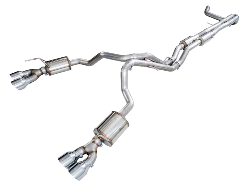 AWE Tuning 2021+ Cadillac Escalade 6.2L 0FG Dual Exit Exhaust System w/ 5in Chrome Silver Tips