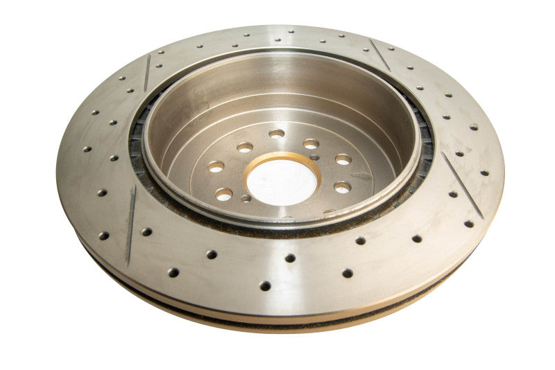 DBA 02-07 Subaru WRX STi 10 Stud Hole Rear Drilled &amp; Slotted Street Series Rotor