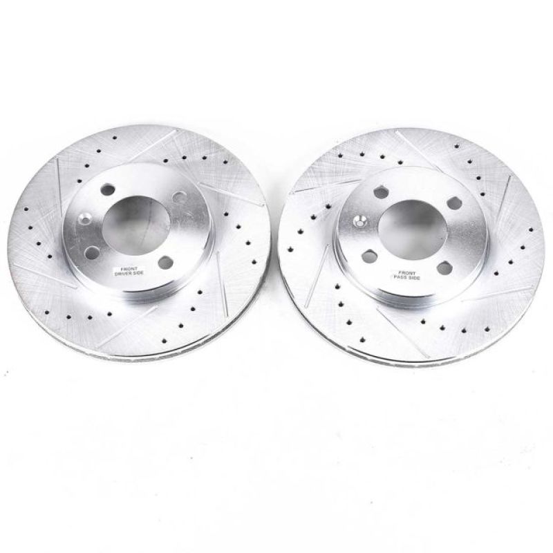 Power Stop 95-02 Volkswagen Cabrio Front Evolution Drilled &amp; Slotted Rotors - Pair