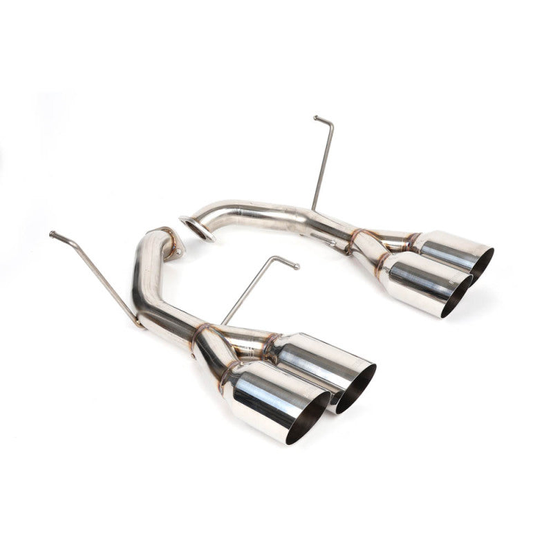 BLOX Racing 2022+ WRX Muffler Delete / Axle Back Single Wall 4in - Polished Tips