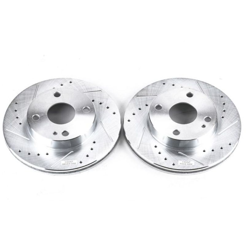Power Stop 90-93 Mazda Miata Front Evolution Drilled &amp; Slotted Rotors - Pair