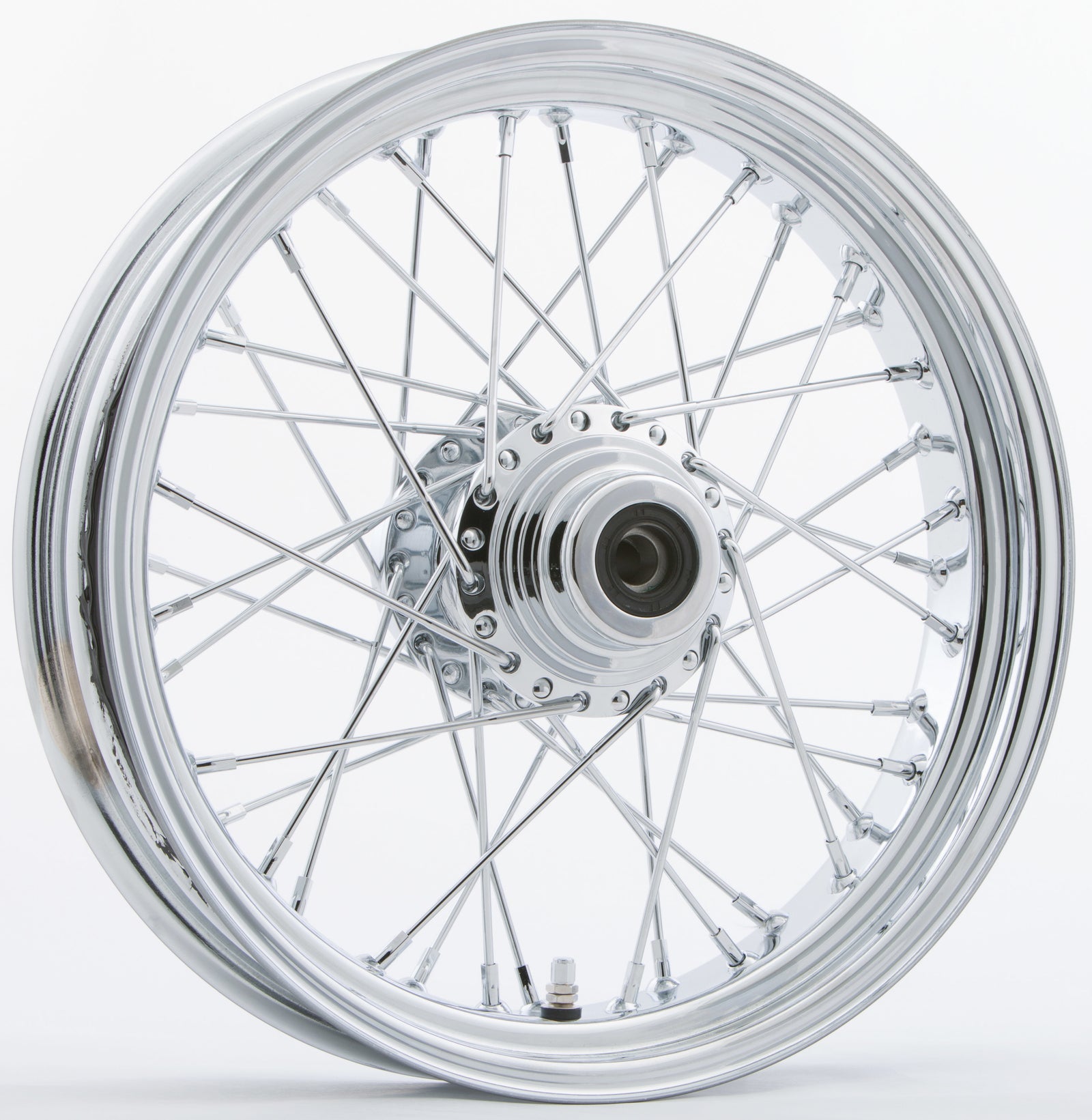 Fr 40 Spk Sd Chrome 16x3.5 Flst Hub 3/4" Axl 00 Ltr