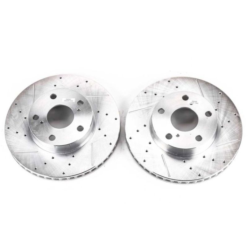 Power Stop 05-15 Toyota Tacoma Front Evolution Drilled &amp; Slotted Rotors - Pair