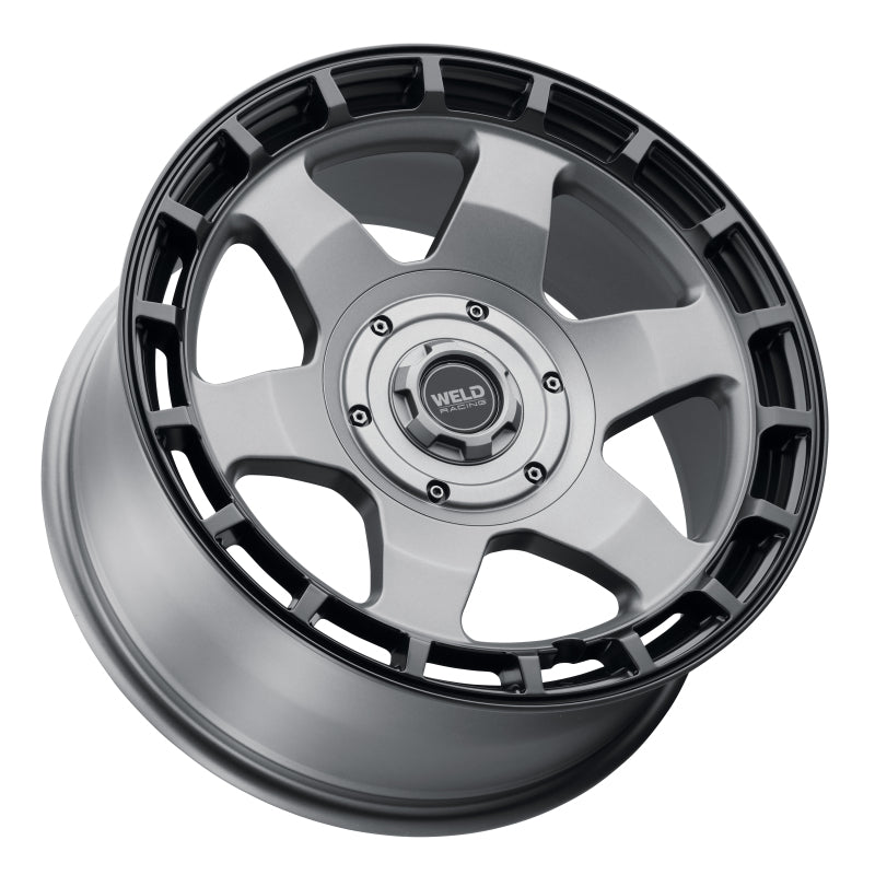 Weld Off-Road Ridge 20x9 - 8x170 BP - ET0 - 125.1mm CB - Satin Gunmetal Wheel (Black Ring)
