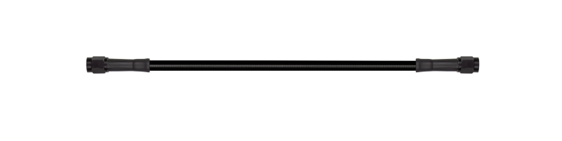 Goodridge 12in Universal Brake Line Assembly w/Black Zinc Fittings &amp; Black Hose