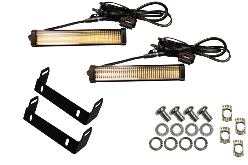 Fishbone Offroad 2018+ Jeep JL &amp; 2020+ JT 7in Turn Signal &amp; Side Marker Lights and Brackets