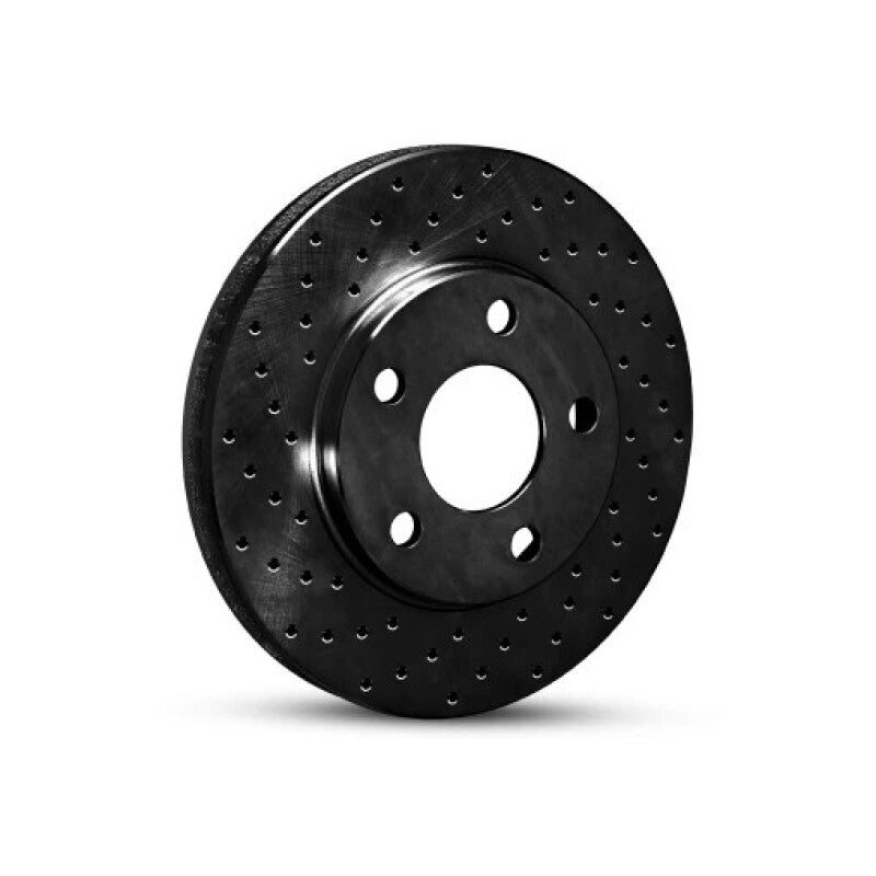 R1 90-93 Mazda Miata Front Right Drilled Black Brake Rotor