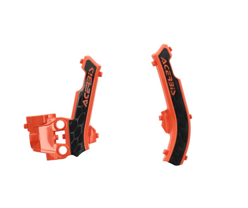 Acerbis 17+ KTM SX50/ SX-E 3/SX-E 5/ Husq EE 5/TC50/ GasGas Frame Guards- X-Grip - 16 Orange/Black