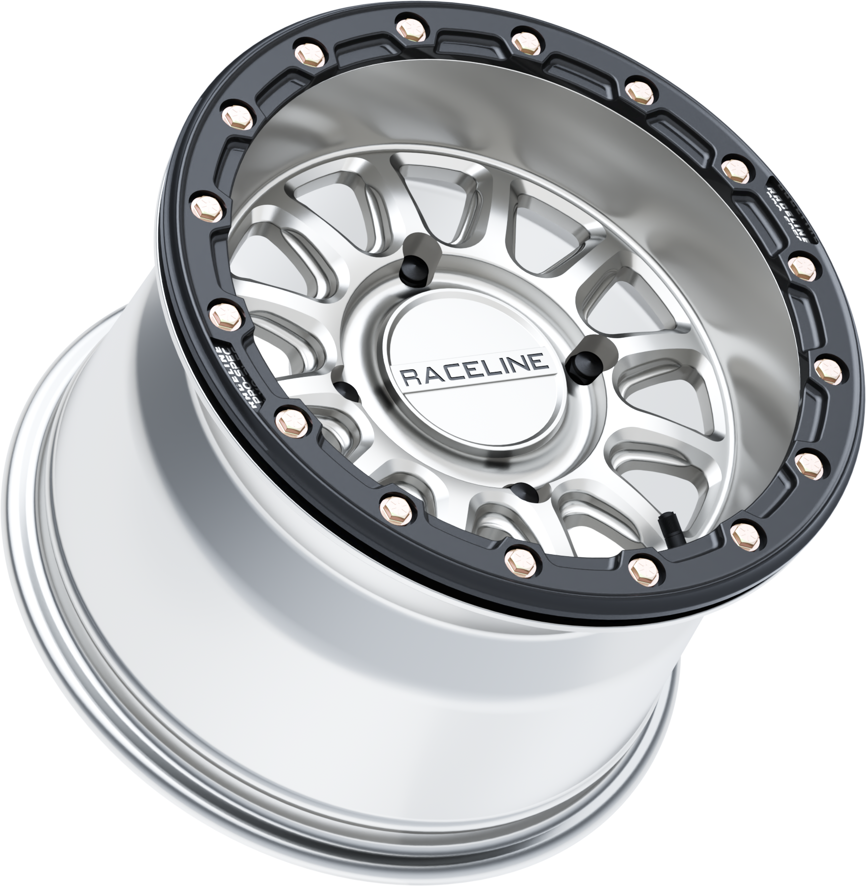 Alpha Hyper Wheel 4/156 Hyper Silver/Blk 15x10 (+10mm)