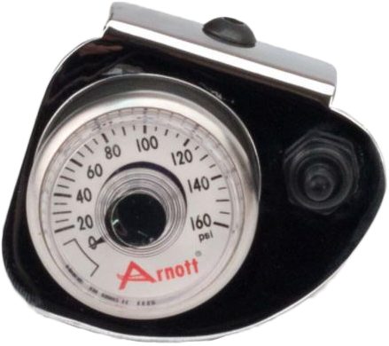 Pressure Gauge &amp; Bracket W/Toggle Switch Chrome