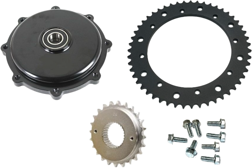 Cush Drive Chain Conv Kit Black `09 16 Flh/Flt
