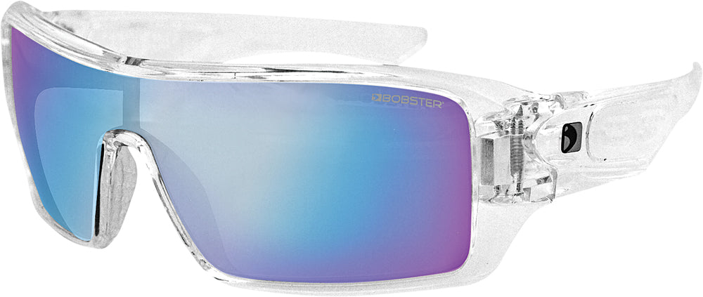 Paragon Sunglasses Clear W/Blue Mirror Lens