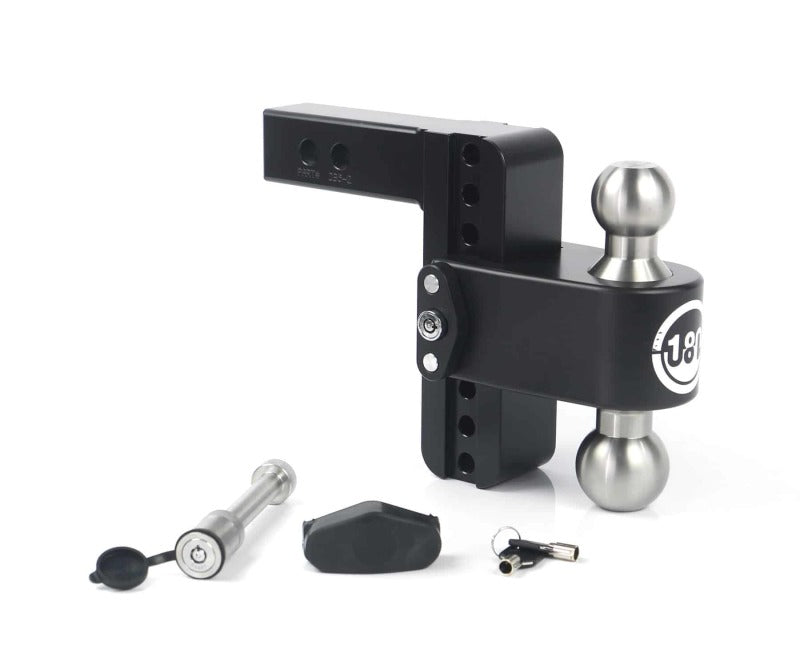 Weigh Safe 180 Hitch 6in Drop Hitch &amp; 2in Shank (10K/12.5K GTWR) w/WS05 - Black Cerakote