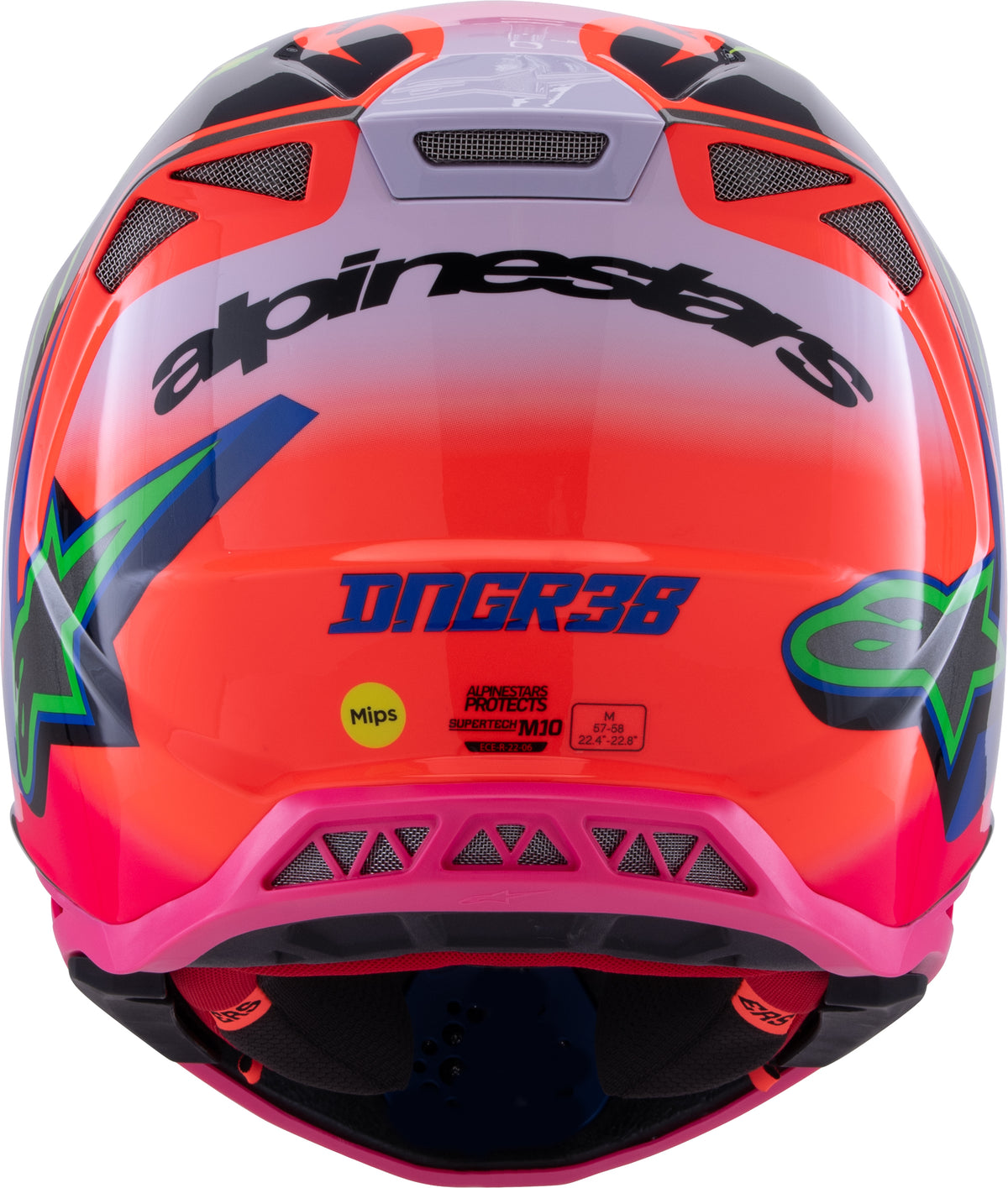 S M10 Deegan Helmet Orng Flo/Prpl/Pnk Fluo 2x