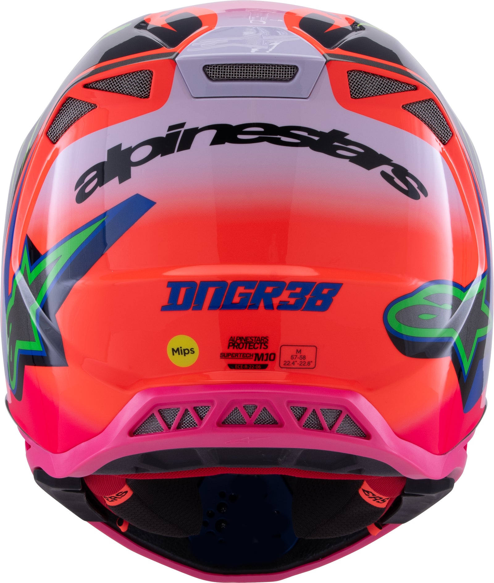S M10 Deegan Helmet Orng Flo/Prpl/Pnk Fluo 2x