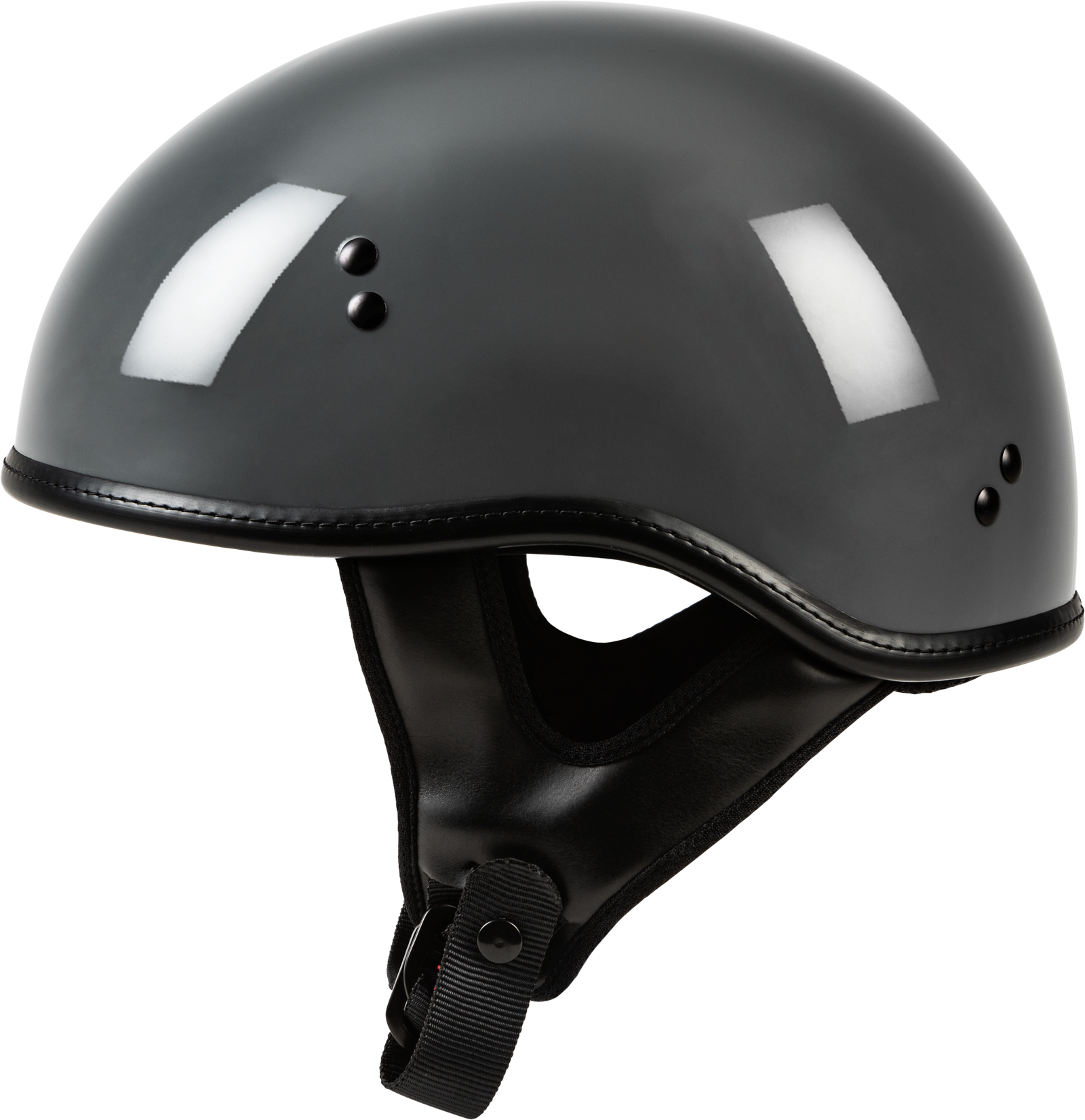 .357 Solid Half Helmet Grey Lg