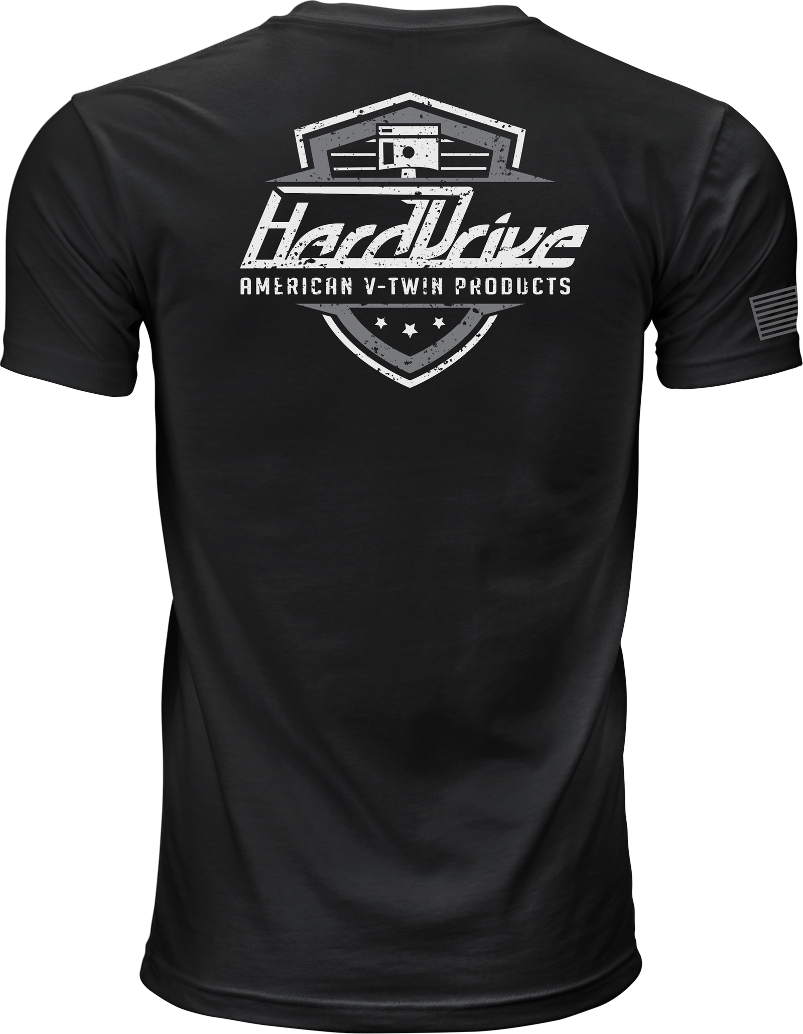 Harddrive Shield Tee Black/White Xl