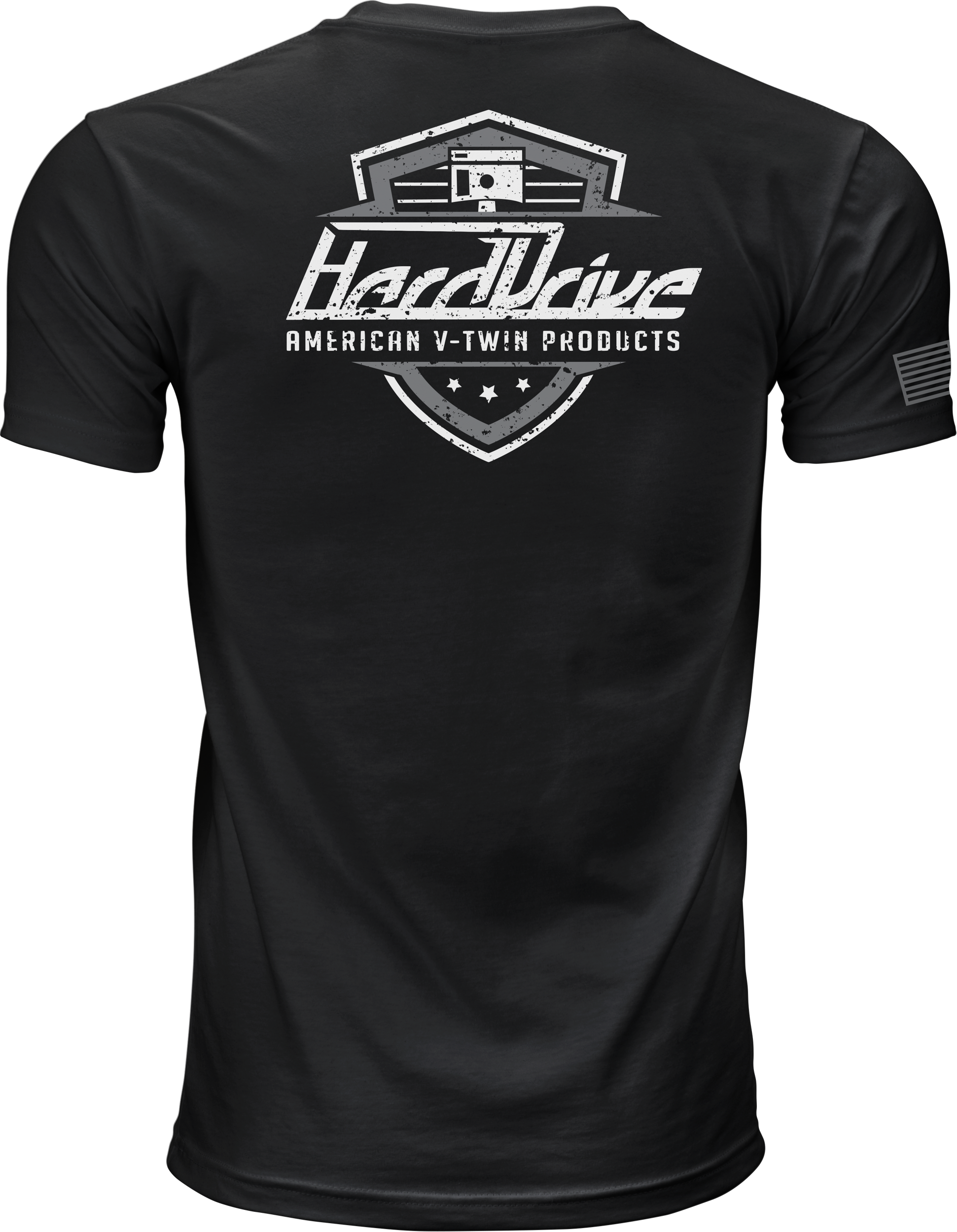 Harddrive Shield Tee Black/White Lg