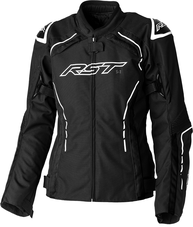 Ladies S1 Ce Jacket Black/White Textile Xs