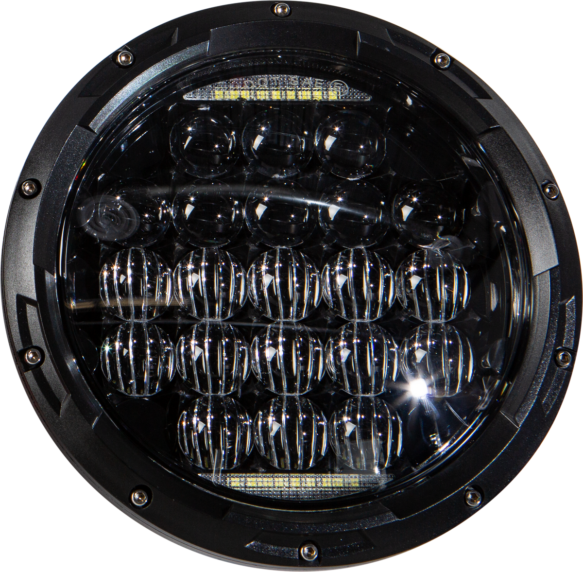 Led Headlight 7&quot; 90w Black 3500/2400 Lumens