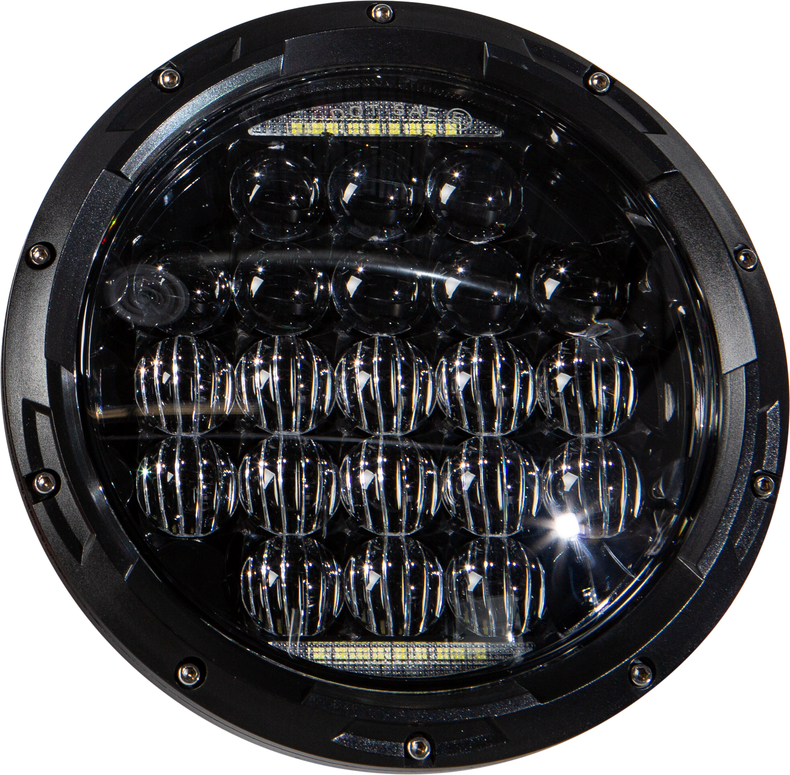 Led Headlight 7" 90w Black 3500/2400 Lumens