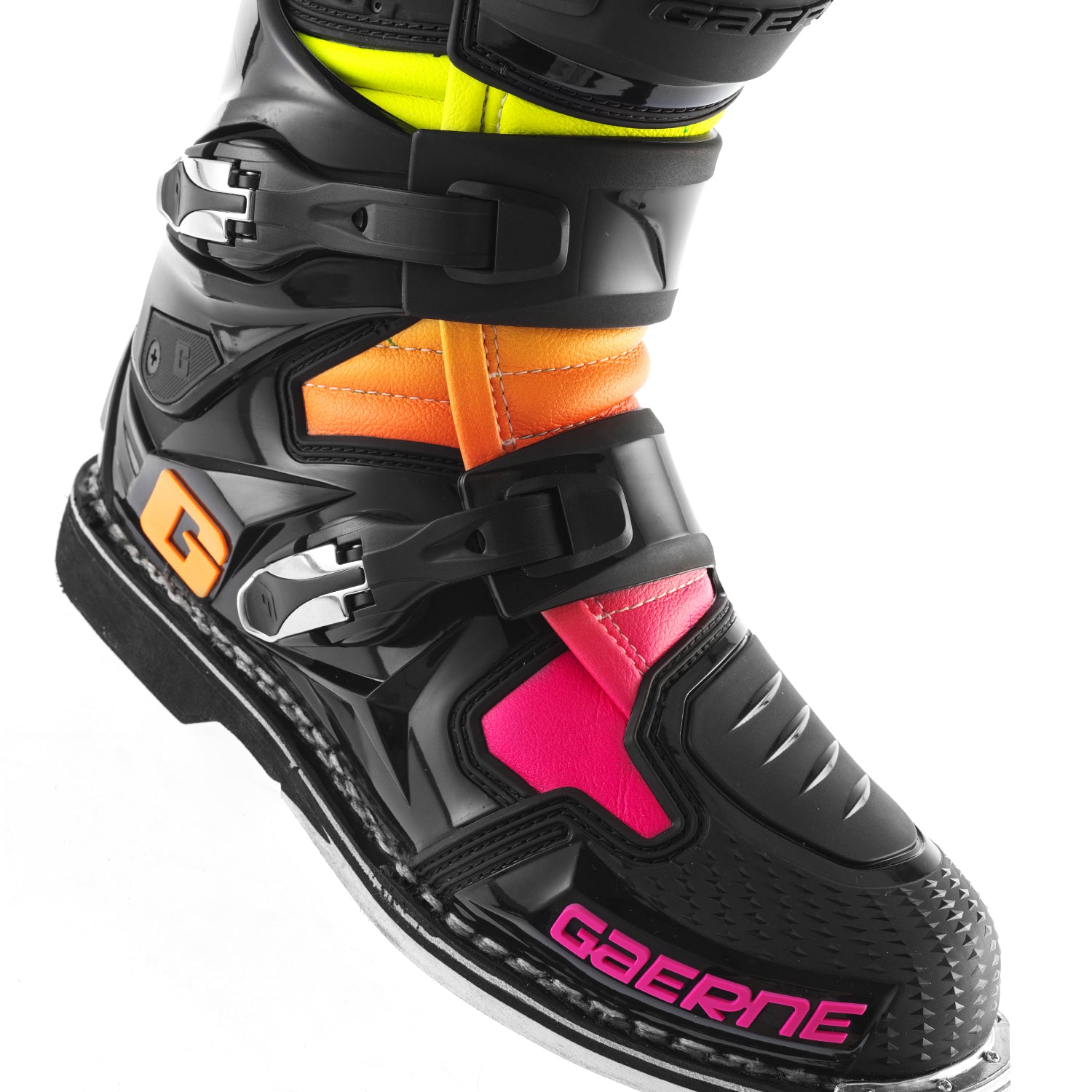 Sg12 Le Boots Black/Orange/Pink Sz 09