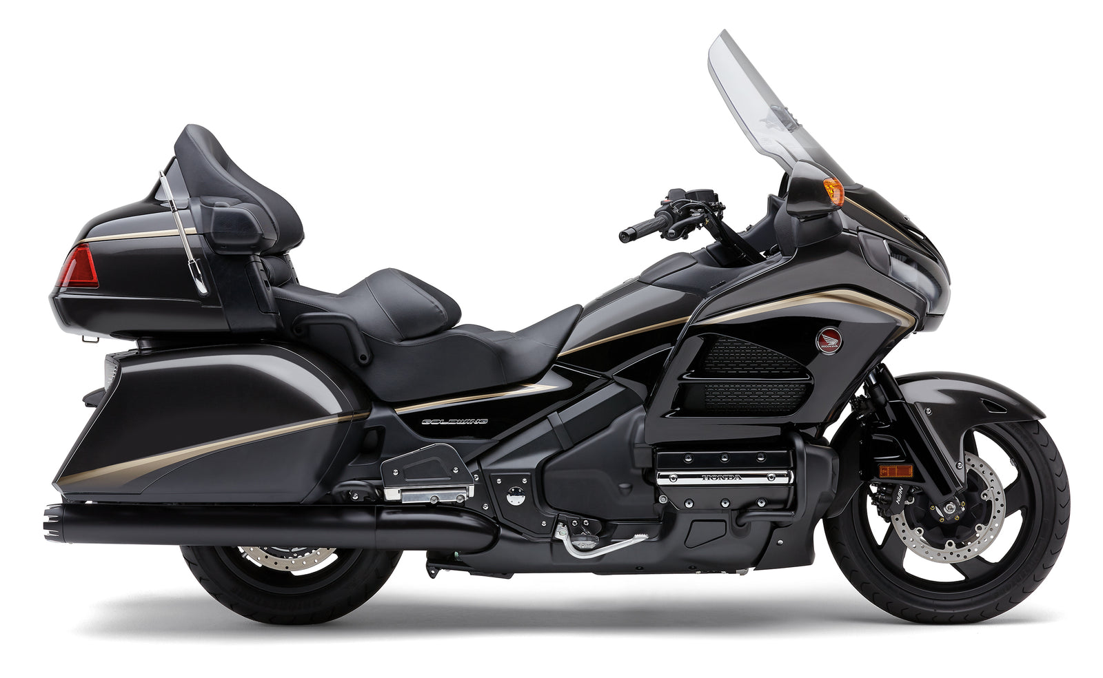 4" Slip On Dual Cut Tips Black Hon Gl1800/F6b