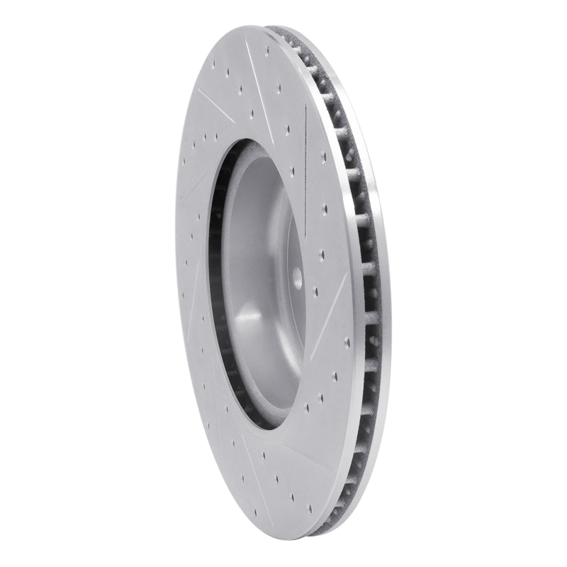 R1 16-25 BMW 540I xDrive Rear Left Drilled & Slotted Silver Brake Rotor
