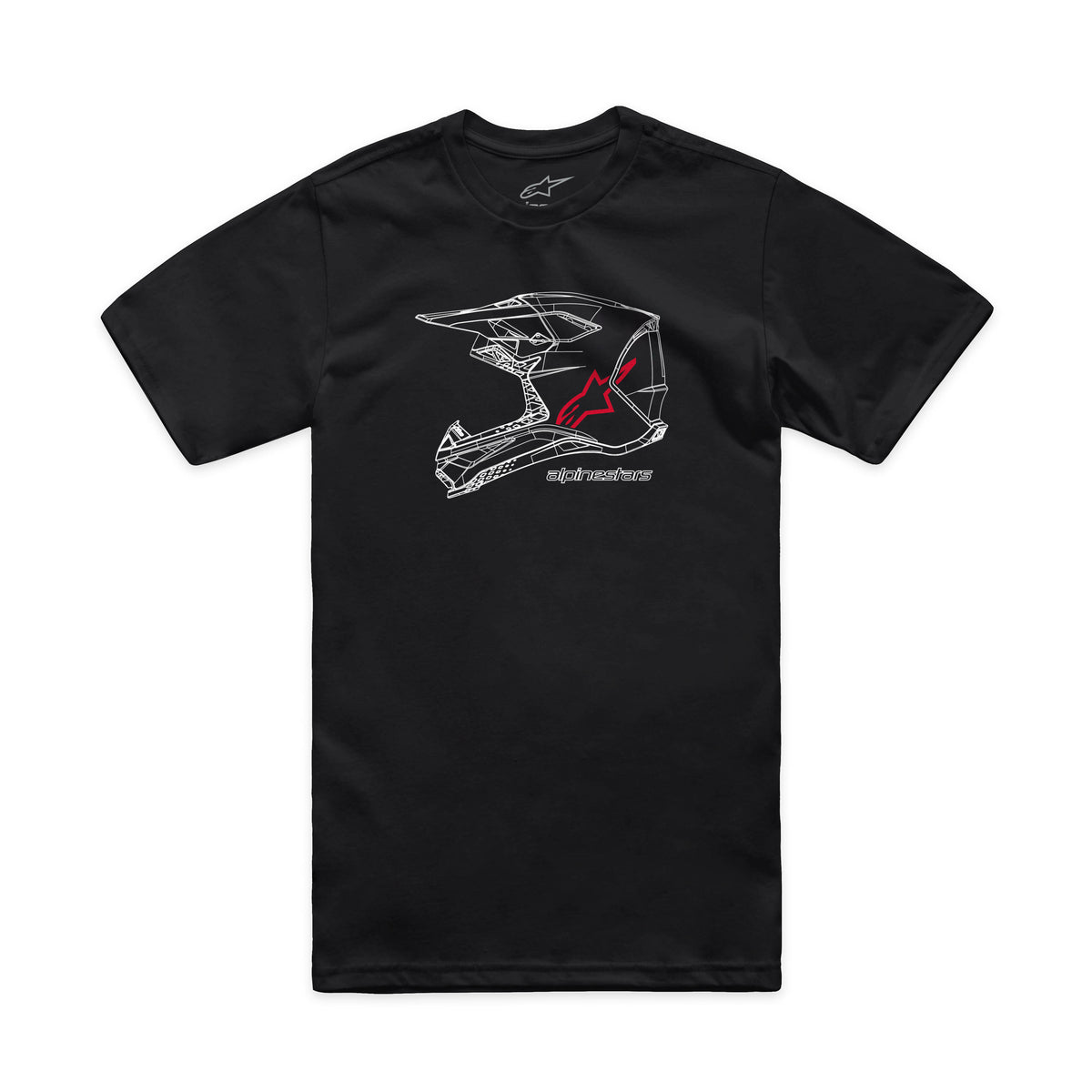 Mx Helmet Csf Tee Black Sm