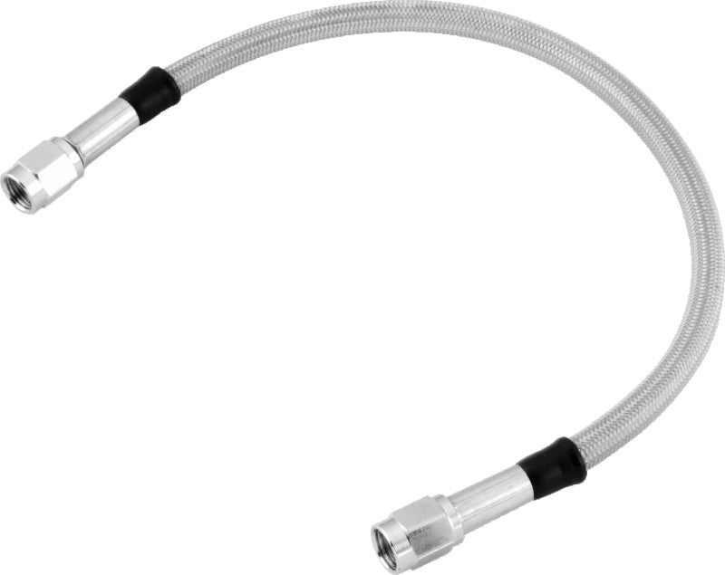 Twin Power 18 Inch Clear Coated Dot Stainless Steel Hose AN-3