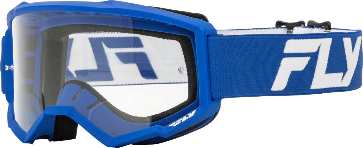Youth Focus Goggle Blue/White W/ Clear Lens