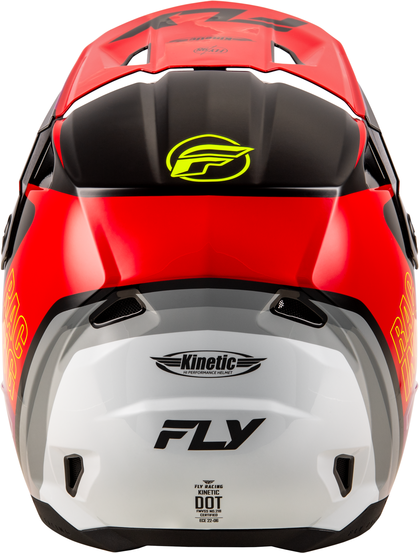 Kinetic Rally Helmet Red/Black/White Lg