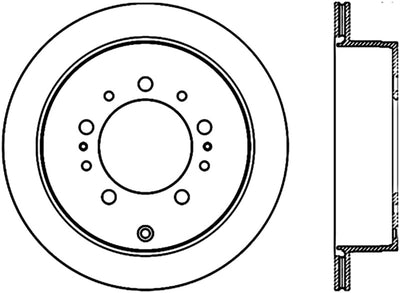 StopTech Sport Slot 08-13 Lexus LX450/470/570 / 07-12 Toyota Tundra Slotted Left Rear CRYO Rotor