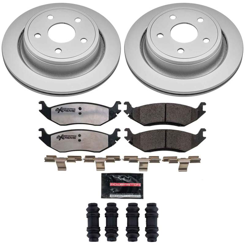 Power Stop 07-09 Chrysler Aspen Rear Z36 Coated Truck &amp; Tow Brake Kit