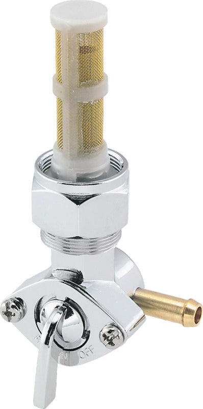 Bikers Choice 78-86 Big Twin &amp; XL Chrome 22MM Petcock Straight Right Facing Outlet
