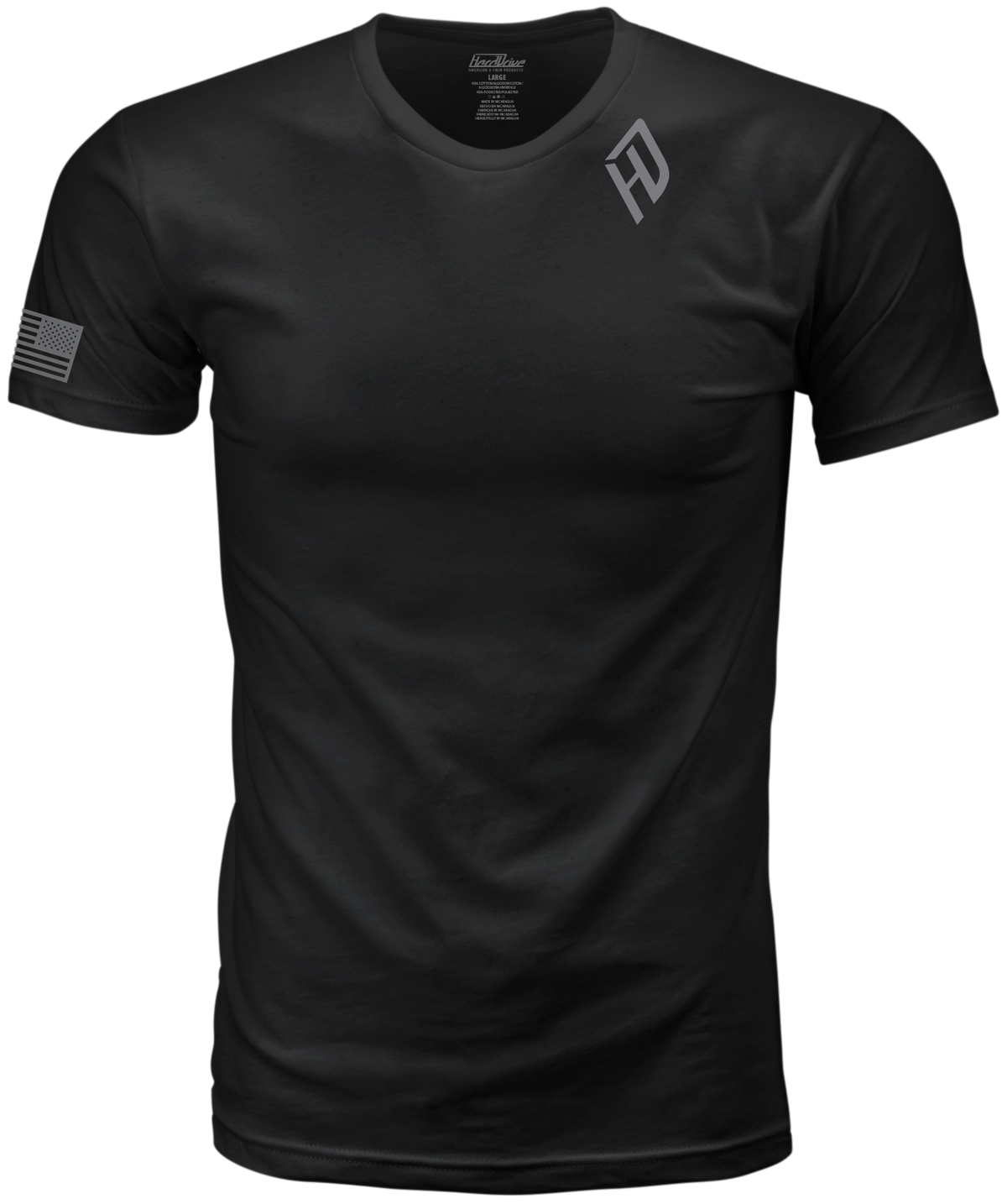 Harddrive Shield Tee Black/White Md