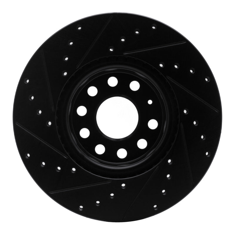 DFC 05-25 Audi TT Front Right Drilled & Slotted Black Brake Rotor